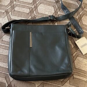 New! Turquoise Leather Shoulder Bag
